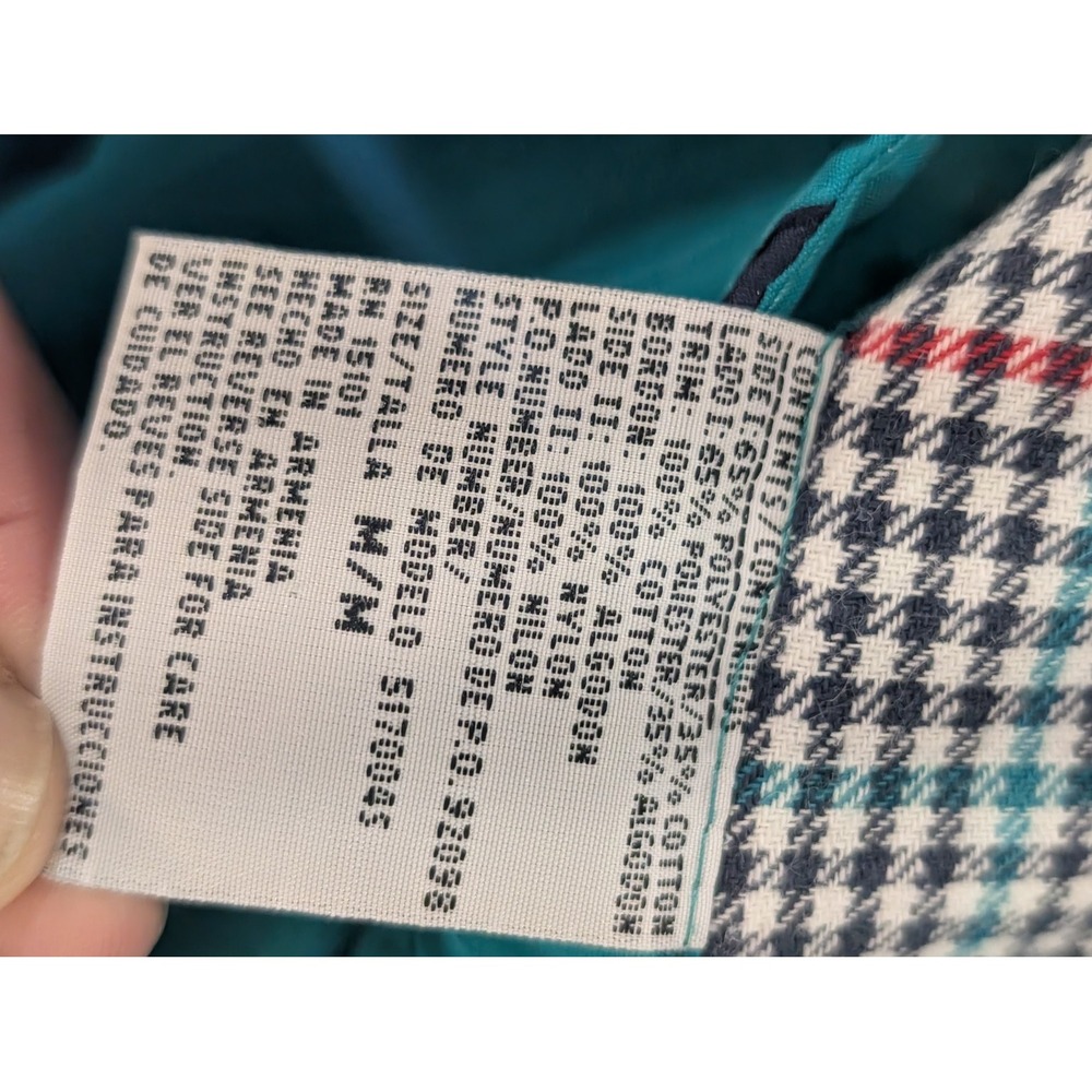 CURRENT SEEN Women's Vintage Windbreaker Jacket M Blue Snap Front Plaid Lining - Picture 4 of 6